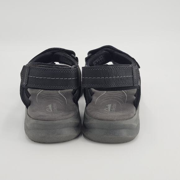 Mens Clarks Walkford Walk Sandals - Black Leather 10.5 W New NWT main image 8